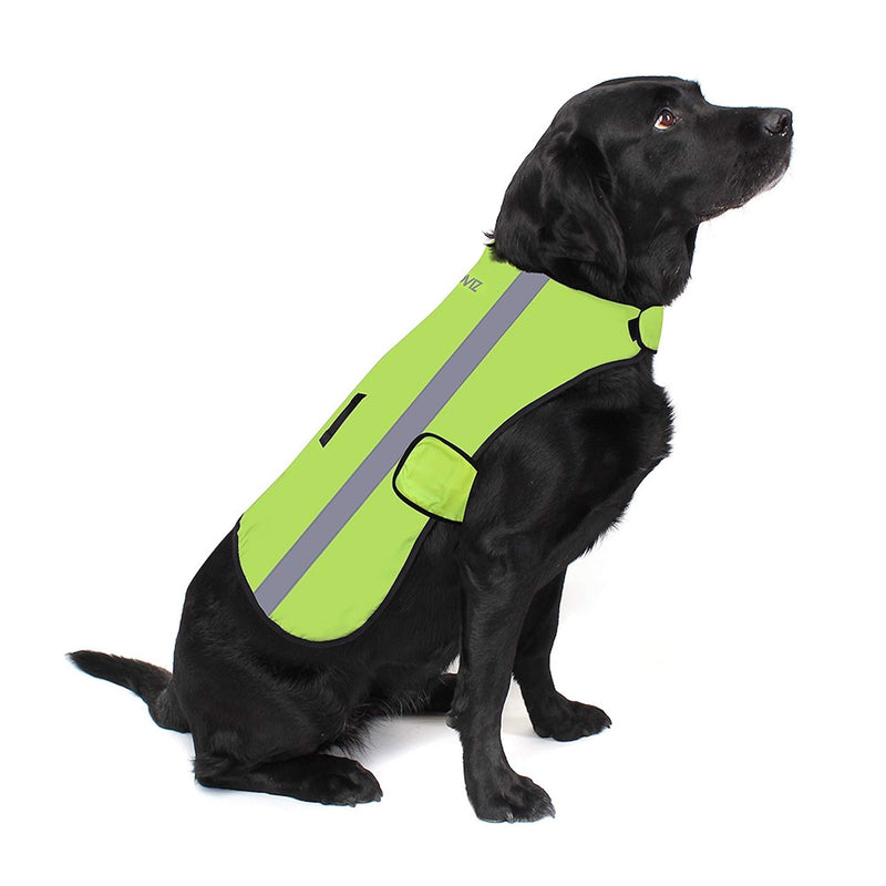 Proviz Sports 100% Reflective High-Vis Waterproof Dog Coat, Yellow, Small - PawsPlanet Australia