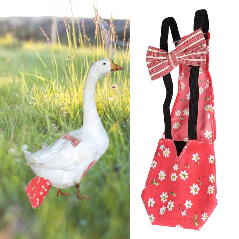 Chicken Diaper Washable Reusable Poultry Cloth Diapers Fashionable Nappy for Goose Duck Hen Chicken Pigeon(Red L) Red L - PawsPlanet Australia