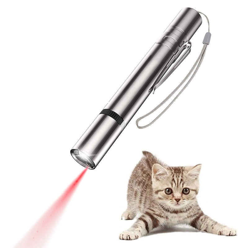 HONGP Cat Toys,LED Pointer Cat Toys -7 in 1 Function Cat Chaser Toys -USB Rechargeable Interactive Cat Toys Exercise Multi Pattern Light Toy Training Tool Cat Toys Pointer Red - PawsPlanet Australia
