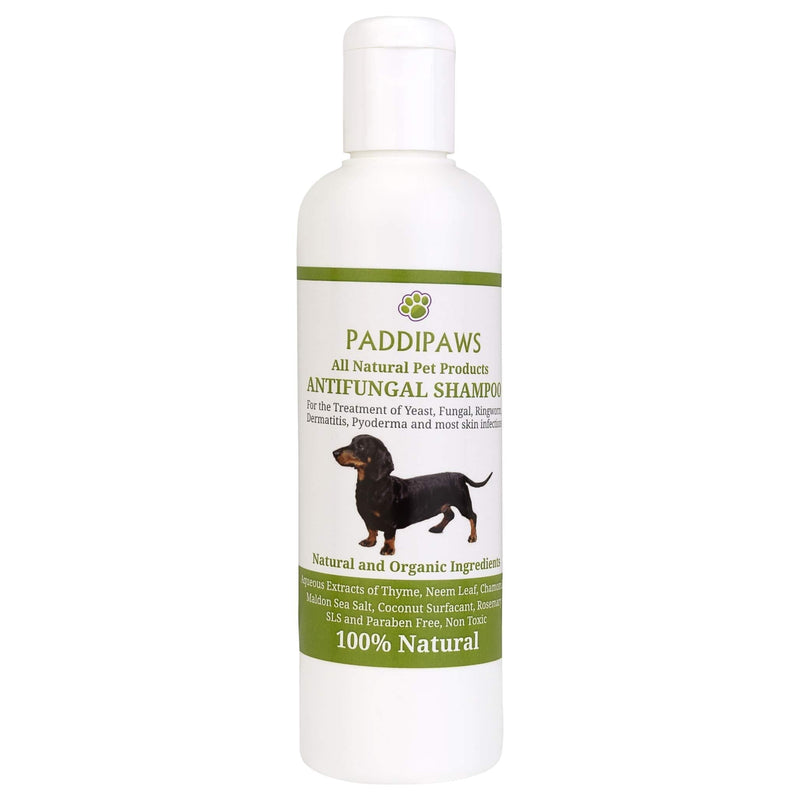 100% Natural Antifungal and Antibacterial Dog Shampoo - Yeast Infections, Ringworm, Dermatitis, Pyoderma - Safe - Natural - Paraben and SLS Free - 250ml - Larger bottle available from the store. - PawsPlanet Australia