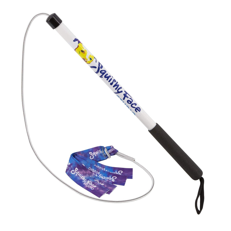 Squishy Face Flirt Pole Jr V2 with Purple/Blue Lure - PawsPlanet Australia