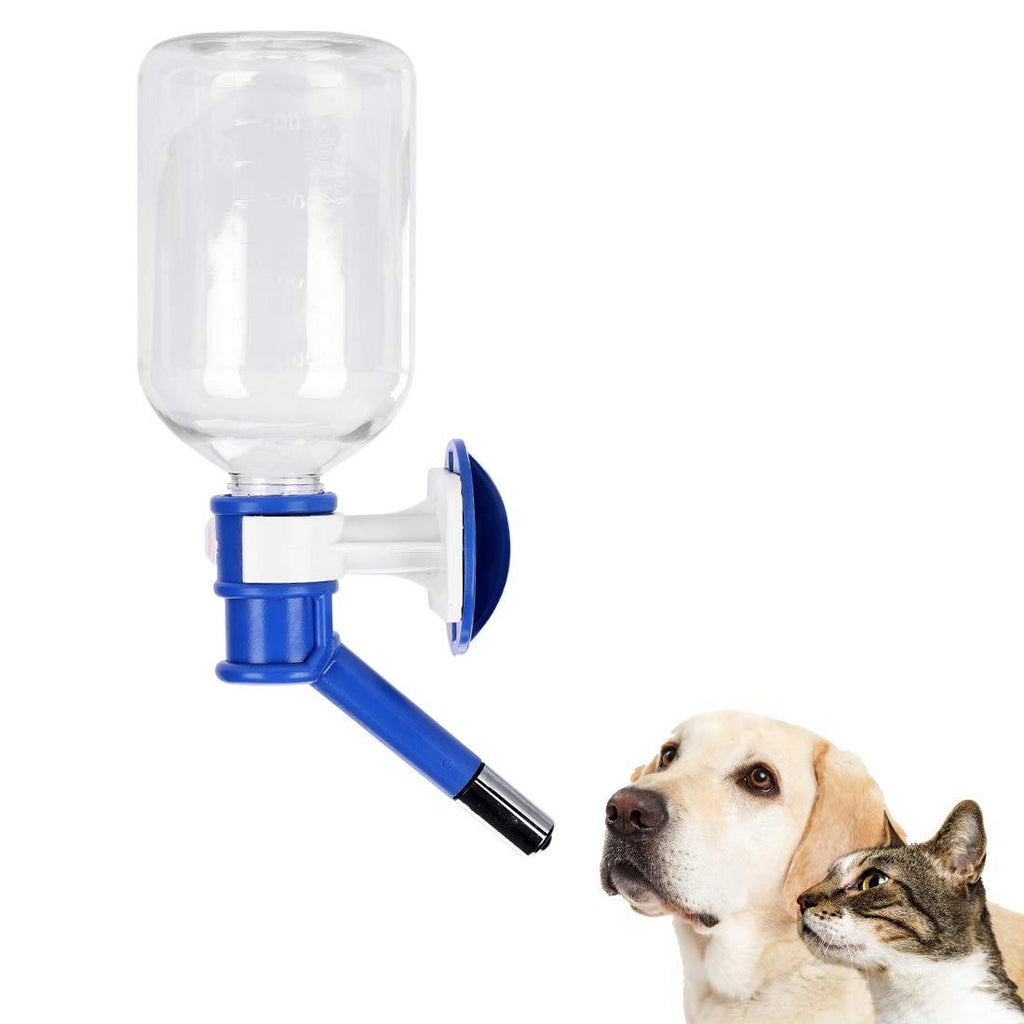 IBLUELOVER Dog Cat Hanging Water Bottle 500ml Pet Automatic Water Dispenser No-Drip Gravity Water Drinker Feeder for Kennel Cage Crate for Small Medium Puppy Kitten Rabbit Hamster Hedgehog Blue - PawsPlanet Australia