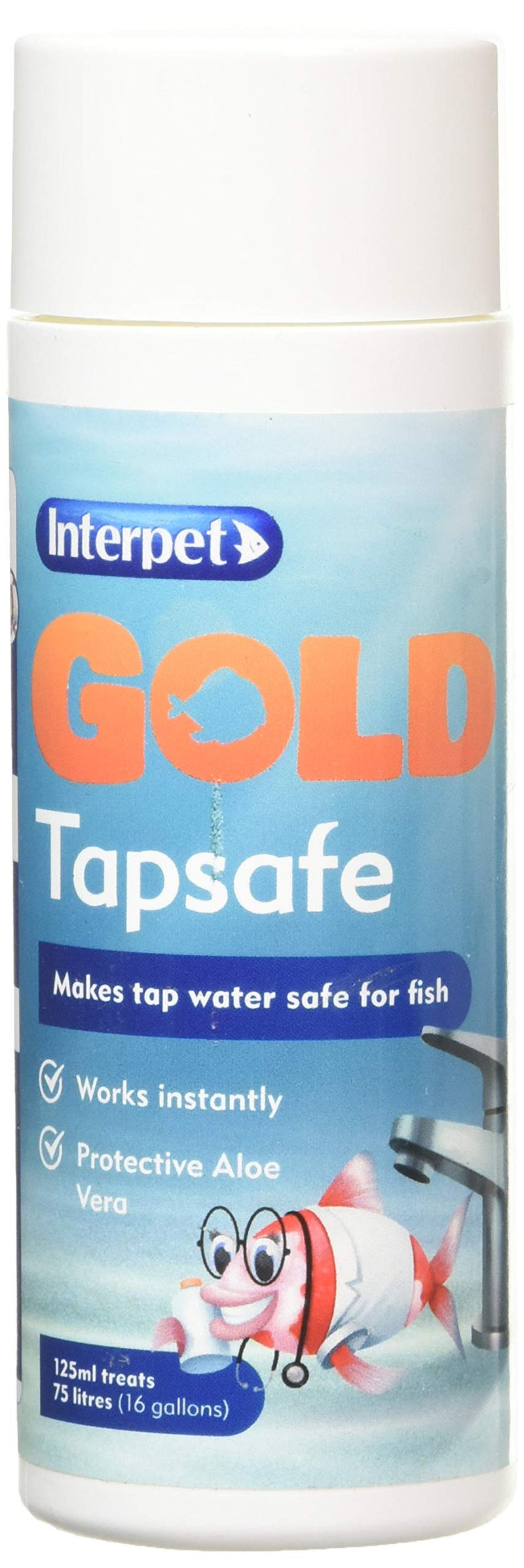 Interpet Gold Tapsafe for Goldfish Bowls, Fish Tanks, Aquariums, makes tapwater safe, 125ml 1 - PawsPlanet Australia