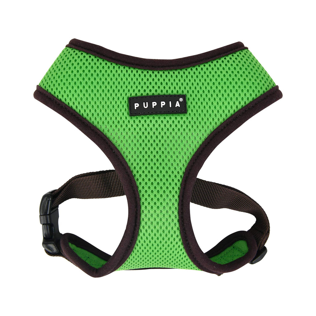 Puppia Soft Dog Harness II and adjustable harness for small or medium dogs Green M - PawsPlanet Australia