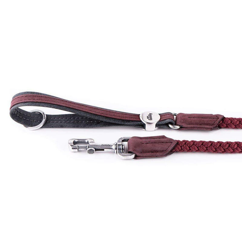 My Family Leatherette and Rope Leash Made in Italy London Collection 2,2/180 cm Purple - PawsPlanet Australia