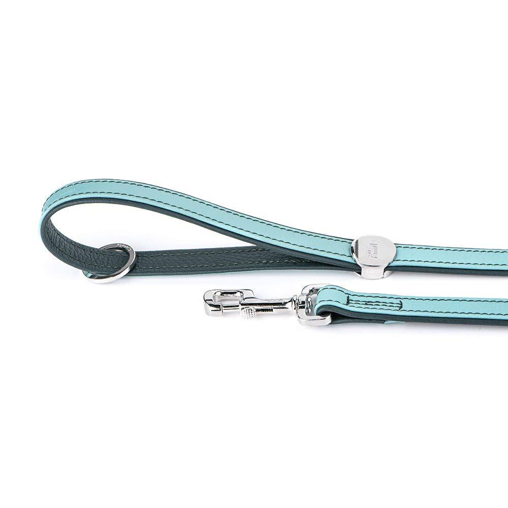 My Family Leather leashes Made in Italy Firenze Collection 2,2/110 cm Light green - PawsPlanet Australia