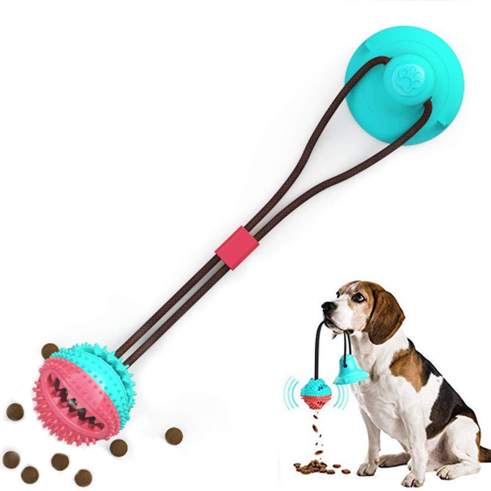 YUEMING Suction Cup Dog Toy,Dog Tug Rope Chew Ball Toy,Multifunction Pet Molar Interactive Toys, Food Dispenser Teeth Cleaner, for Molar, Teeth Cleaning, Play - PawsPlanet Australia