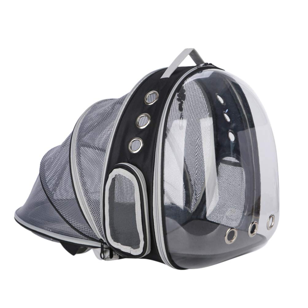 Balacoo Expandable Cat Carrier Backpack Space Capsule Transparent Bubble Pet Carrier Outdoor Pet Cat Dogs Carrier for Small Dog Pet Cat Hiking Traveling (Black) - PawsPlanet Australia