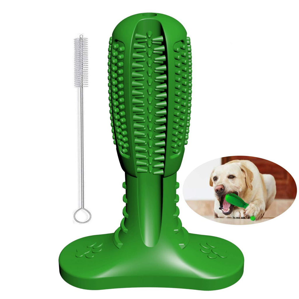 Dog Toothbrush Stick, Upgrade Dog Chew Toys,New Pets Dog Nontoxic Natural Rubber, Dog Tooth Cleaning and Dental Stick, Toy for Dogs' Oral Care Brushing Stick Tooth Cleaning Puppy Chew (L, Green) L - PawsPlanet Australia