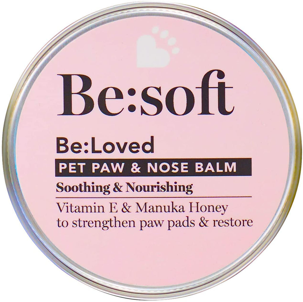 Be:soft Natural Dog Paw & Nose Balm, Intensively Nourishes, Moisturises and Strengthens Great for Dogs Noses, Paws & Skin - 60g Pot - PawsPlanet Australia