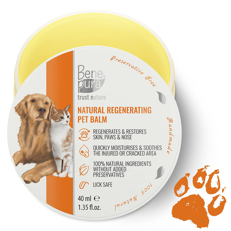 Bene Pura Trust Nature 100% Natural Regenerating Pet Balm – For Paws, Nose & Skin – For Dogs, Cats & Other Pets 1.35 fl.oz - PawsPlanet Australia