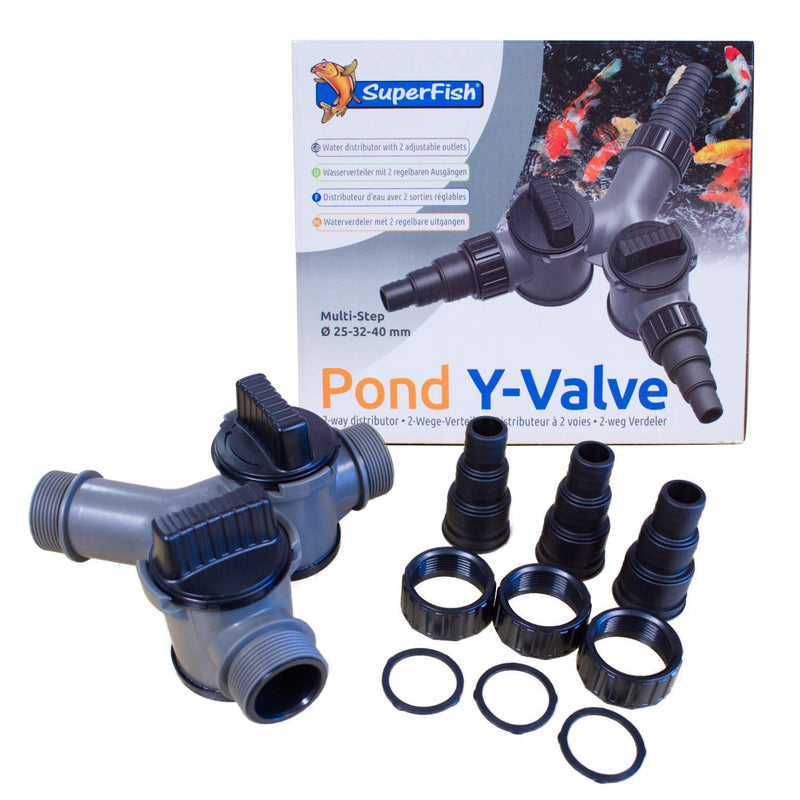 Superfish Adjustable Pond Y-Valve, Connector with 2 Adjustable Outlets - PawsPlanet Australia