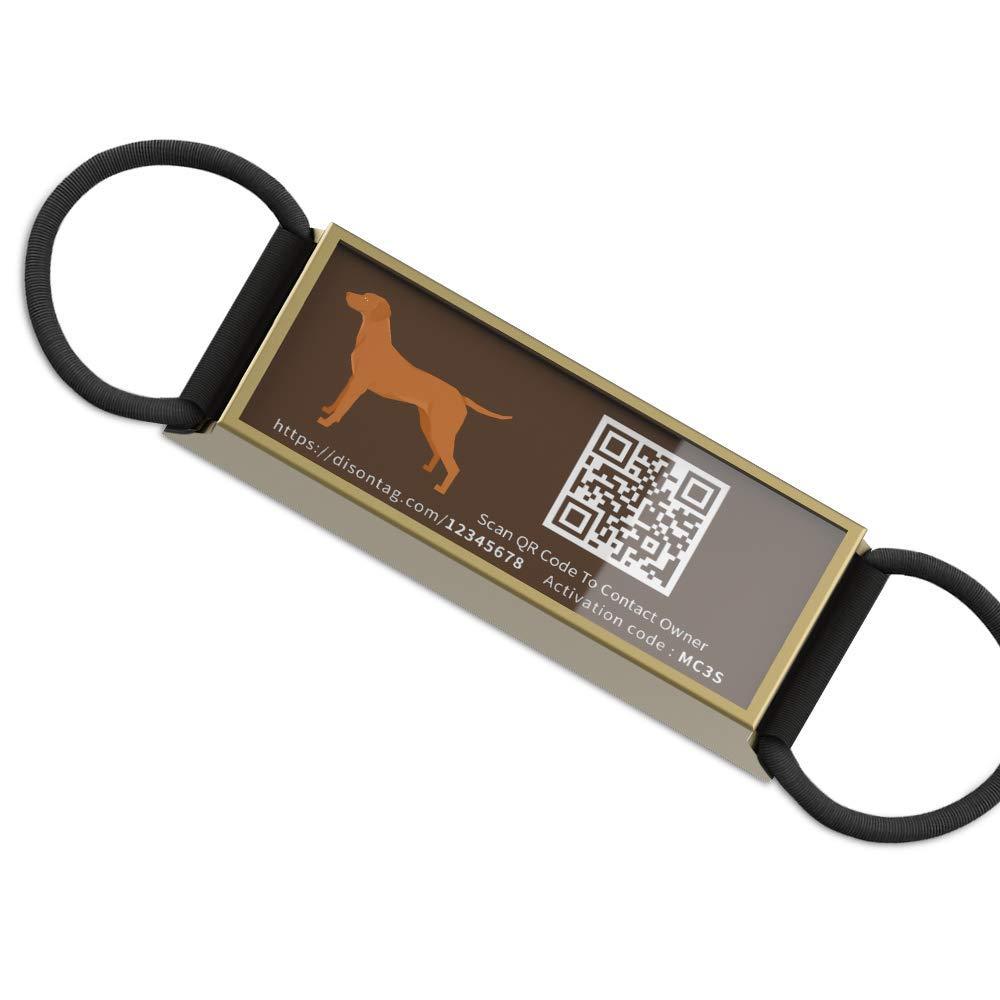 DISONTAG Pet ID Tags, Personalized Dog Tags,Slide On Pet Tag ID,Silent Custom Dog Tags,18 Lifelike Patterns, Unique Information Display|Modifiable Vizsla TAG - PawsPlanet Australia