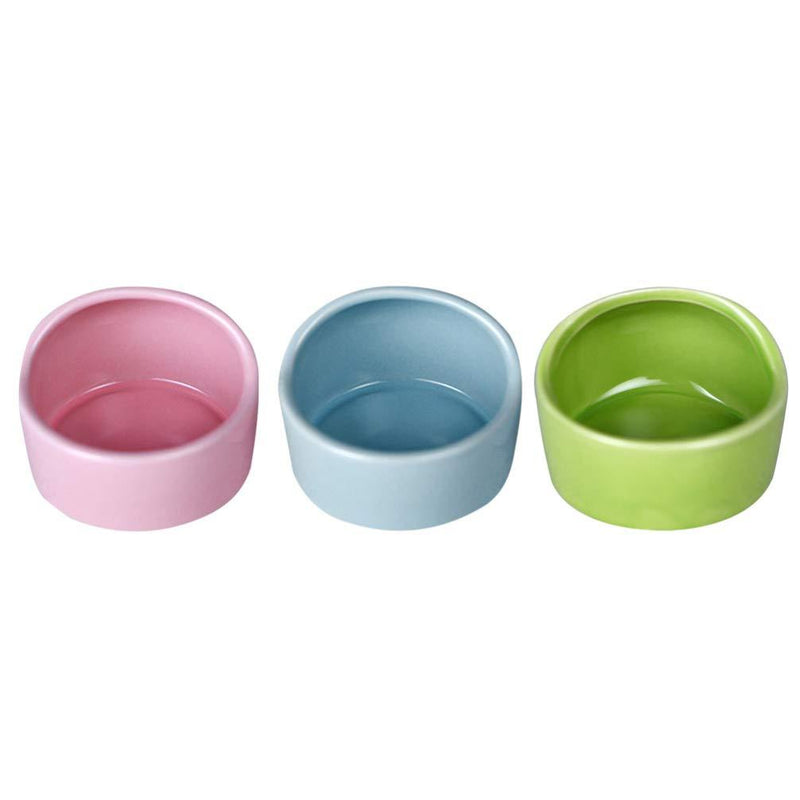 Balacoo 3pcs Hamster Feeding Bowls Ceramic Animal Dishes Food and Water Water Bowl for Mouse Dog (Random Color) - PawsPlanet Australia