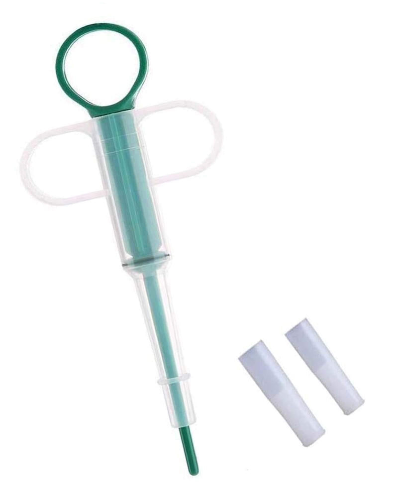 NT-ling Reusable Safety Medicine Feeder - Plastic Pet Pill Tablet Feeder Durable Injector Syringes Medical Feeding Tool with Soft Tip for Cats Dogs (Green) - PawsPlanet Australia