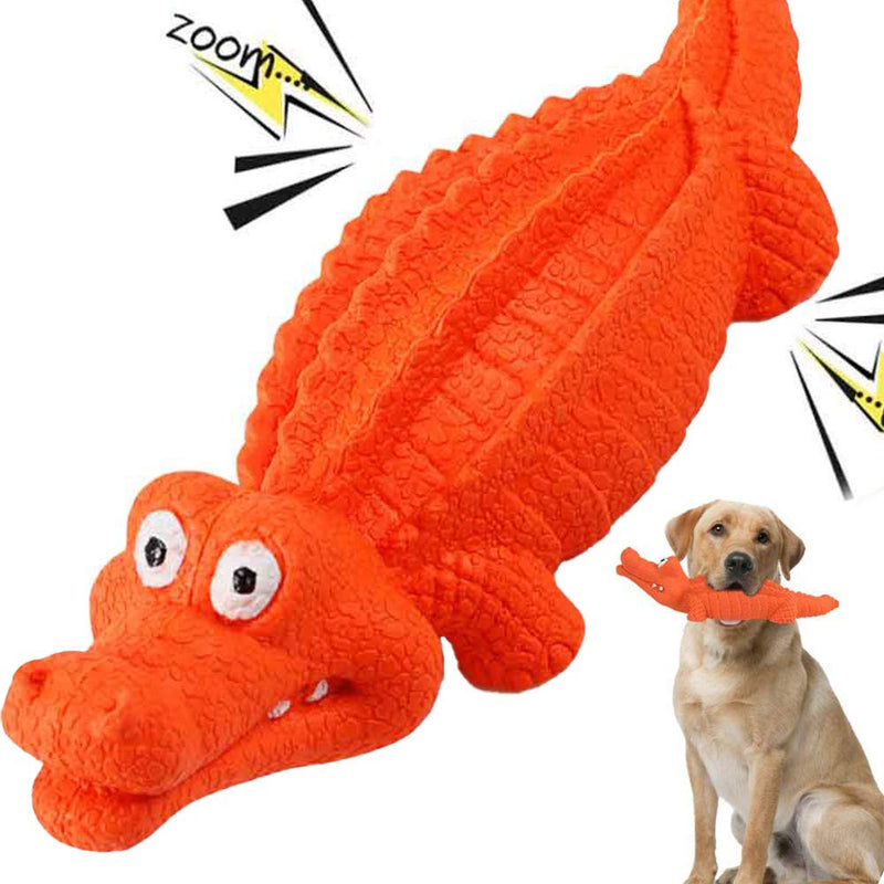HUADADA Dog Squeaky Toys Dog Chew Crocodile Interactive Toys Durable Rubber Indestructible Training Toy Large Tough Dog Toys for Boredom Puppy Chew Toys Teething Toys Dog Gift(Red) - PawsPlanet Australia