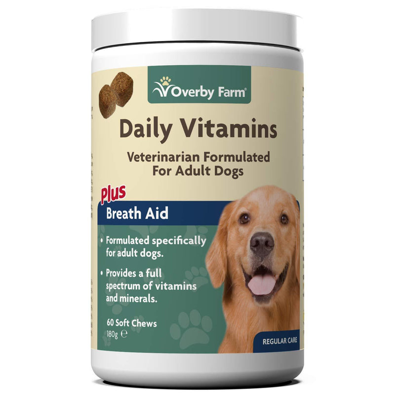 Overby Farm Daily Vitamins Soft Chews for Dogs, 60-Piece, 180 g - PawsPlanet Australia