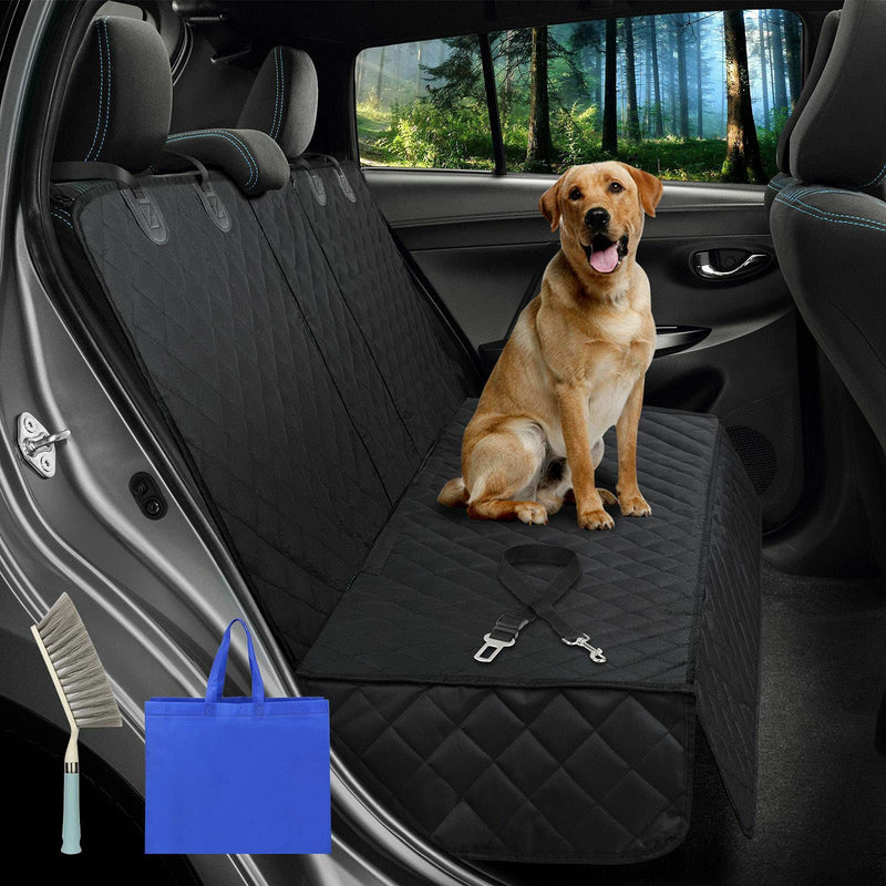 Satisby Dog Car Seat Cover, Non-slip& Scratch Proof Pet Seat Cover 54"W x 47" L (Universal Size),for Most Cars/SUVs, with Adjustable Pet Dog Car Seat Belt and Cleaning Brush&Carry Bag Rear Seat Cover for Dog - PawsPlanet Australia