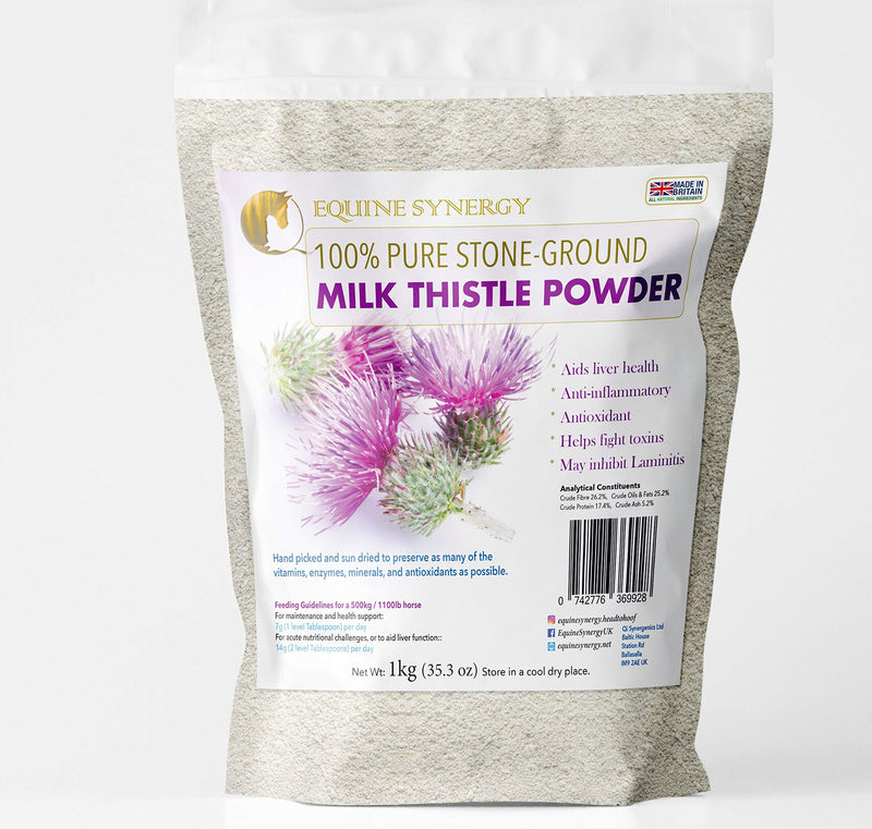 100% Pure Stone-ground Milk Thistle for Horses 1kg - Equine Detoxification, immune support and liver health - PawsPlanet Australia