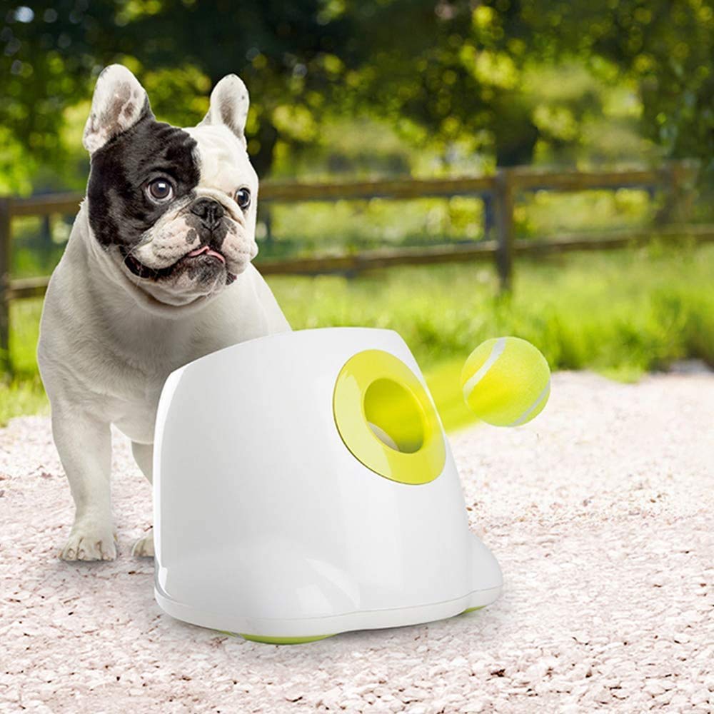 ALL FOR PAWS Interactive Dog Toy Automatic Ball Launcher, Tennis Ball Throwing Machine For Small and Medium Size Dogs, 3 Balls Included, Mini Version Hyper Fetch Mini--NEW - PawsPlanet Australia