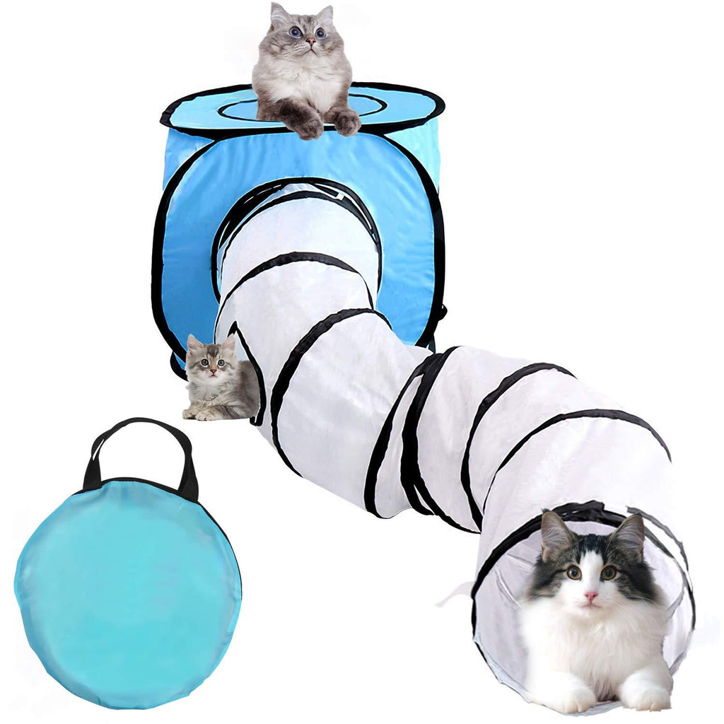 Vanplay Cat Tunnel Kitten Toys Detachable Cat Tube and Tent Indoor Interactive Pet Play for Cats Kitty Rabbit - PawsPlanet Australia