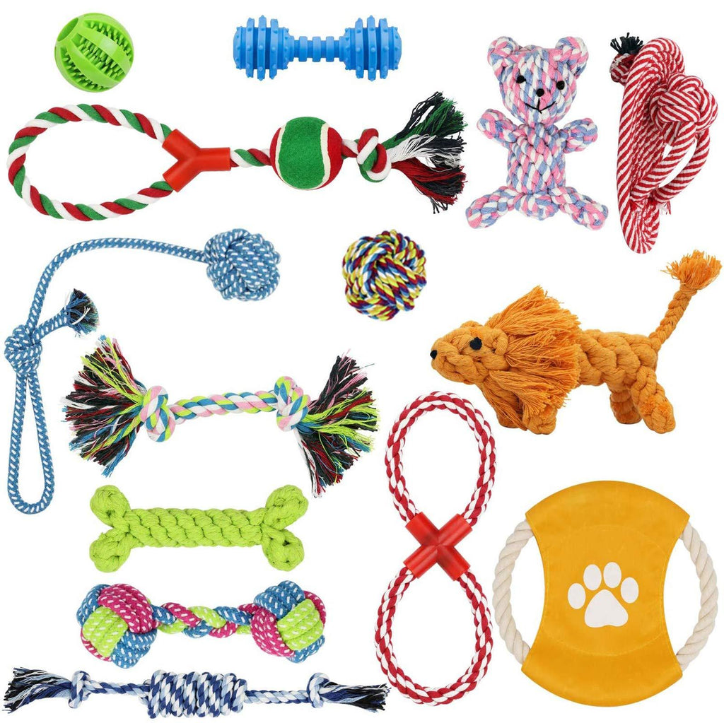 AK KYC 14pcs Puppy Chew Toys Dog Teething Training,Dog Rope Toys,Interactive Dog Toys for Small Dogs - PawsPlanet Australia