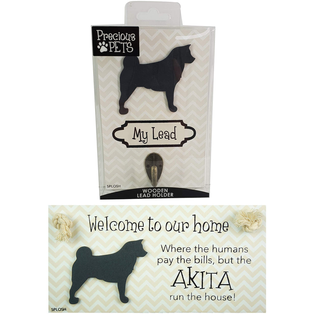 Splosh PRECIOUS PETS DOG PLAQUE AND DOG LEAD HOOK PACK, AKITA, FUNNY SIGNS, DOG MUM GIFTS, DOG ACCESSORIES, HOUSE STUFF. - PawsPlanet Australia