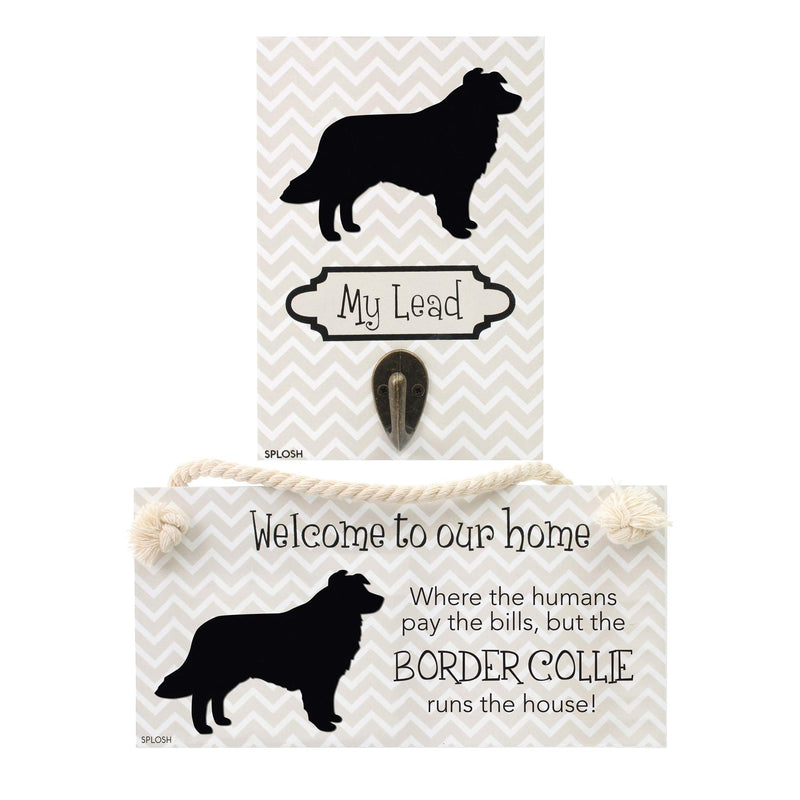 PRECIOUS PETS DOG PLAQUE AND DOG LEAD HOOK PACK, BORDER COLLIE, FUNNY SIGNS, DOG MUM GIFTS, DOG ACCESSORIES, HOUSE STUFF. - PawsPlanet Australia