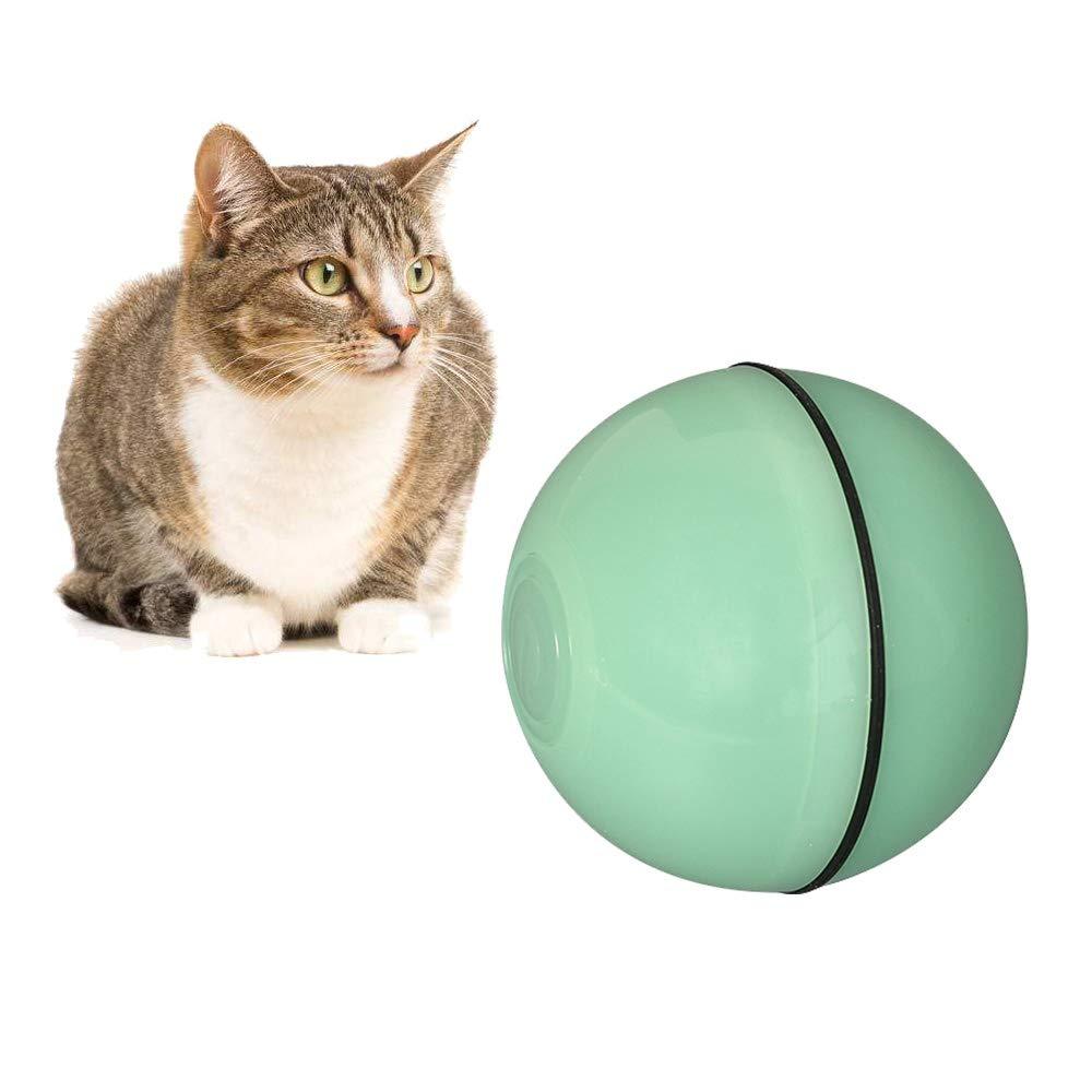 DXIA Interactive Cat Toy Ball with LED Light, 360 Degree Automatic Self Rotating Rolling Balls, Cat Balls Pet Exercise Balls For Kitten Puppy, USB Rechargeable Kitty Ball Toy For Kitten Puppy - PawsPlanet Australia