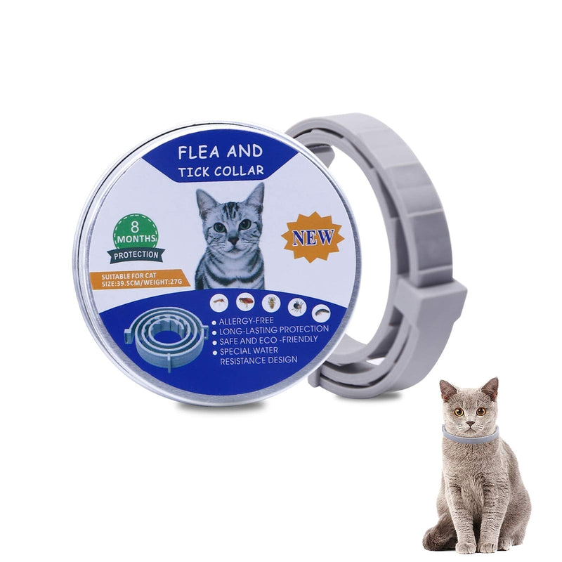 Banydoll Cat Flea and Tick Collar, 8 Months Effective Protection - Adjustable Cat Flea Treatment Collar Waterproof for Cats Puppies 1 pack - PawsPlanet Australia
