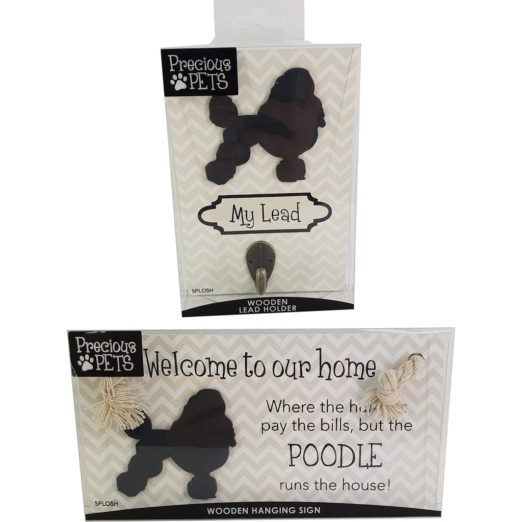 PRECIOUS PETS DOG PLAQUE AND DOG LEAD HOOK PACK, POODLE, FUNNY SIGNS, DOG MUM GIFTS, DOG ACCESSORIES, HOUSE STUFF - PawsPlanet Australia