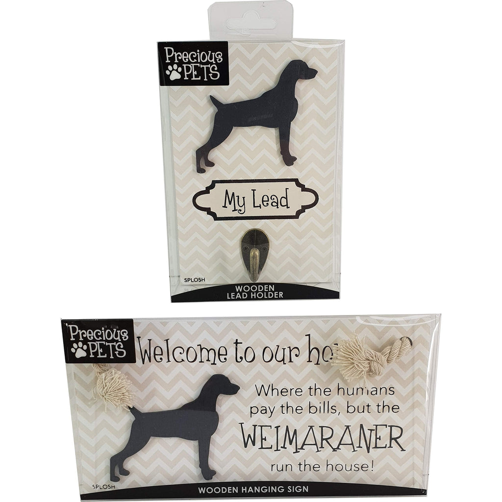 PRECIOUS PETS DOG PLAQUE AND DOG LEAD HOOK PACK, WEIMARANER, FUNNY SIGNS, DOG MUM GIFTS, DOG ACCESSORIES, HOUSE STUFF - PawsPlanet Australia