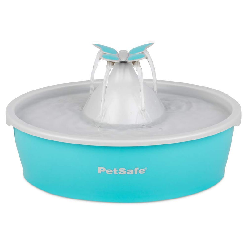 PetSafe Drinkwell Butterfly Pet Fountain - 1.5 Litre Capacity Fresh Filtered Water Dispensers for Cats and Dogs - Adjustable Flow - Filters Included - PawsPlanet Australia