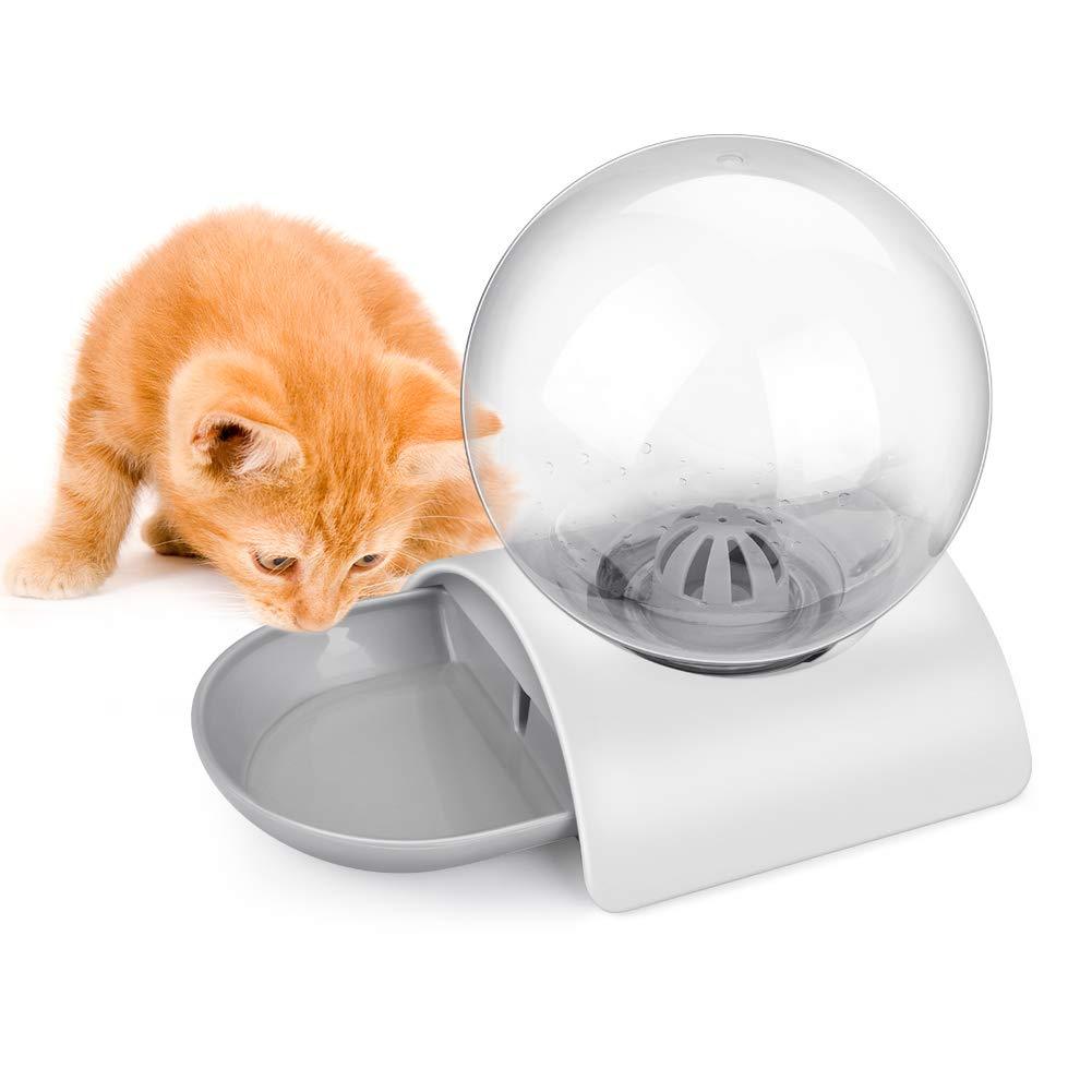 Laelr Cat Water Dispenser, Automatic Pet Dog Water Drinking Bowl Water Feeder Dispenser Station Water Supplies Large Capacity Fountain Stand for Small Medium Dog Cat Animals 2.8 L, Grey - PawsPlanet Australia