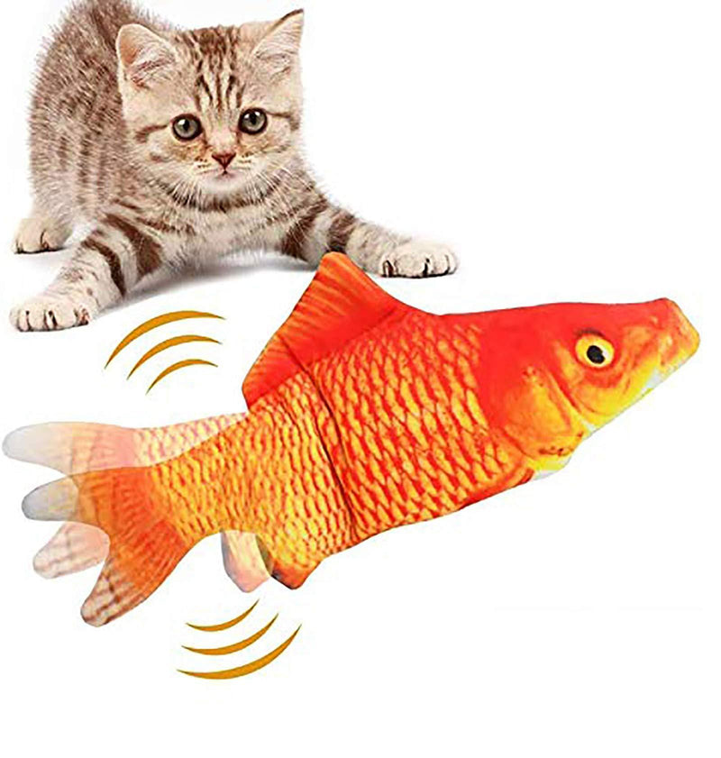 Auyuiiy Catnip Electric Realistic Simulation Toy Fish,Plush Wagging Interactive Pets Chewing Biting Kicking Pillow Fish for Cat Kitten Funny Cute Doll for Teeth Cleaning with USB Rechargeable - PawsPlanet Australia