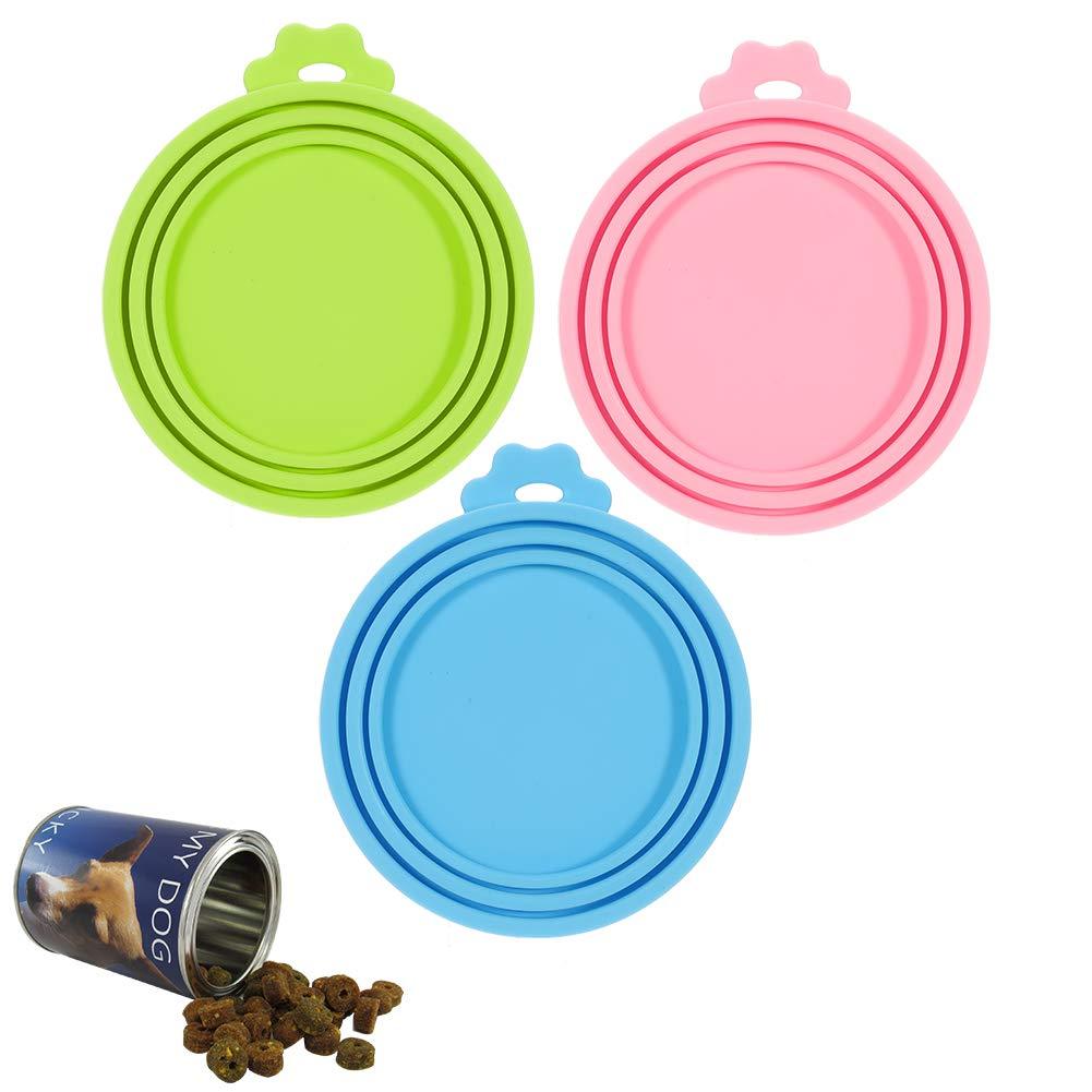 Girls'love talk Pet Food Can Cover,Food Grade Silicone Pet Can Lid Universal Food Cover for Dog Cat Can Food,BPA Free and Safe to Use in DishwashersDishwasher,3 PCS - PawsPlanet Australia