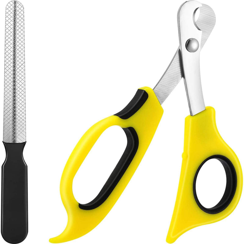 Cat Nail Clippers Pet Nail Trimmer Cat Claw Clippers Cutter Pet Claw Scissors with File Pet Grooming Tool for Puppy Kitten Small Animals (Yellow and Black) - PawsPlanet Australia