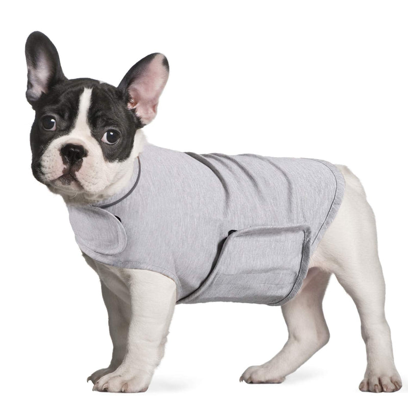 YUKOOL Anxiety Coat for Dogs, Lightweight Wrap Calming Vest, Dog Anxiety Jacket, Used to Instant Therapy for Over Excitement in Lightning and Fireworks to Keep Calming Comfort(S,Grey) S Grey - PawsPlanet Australia