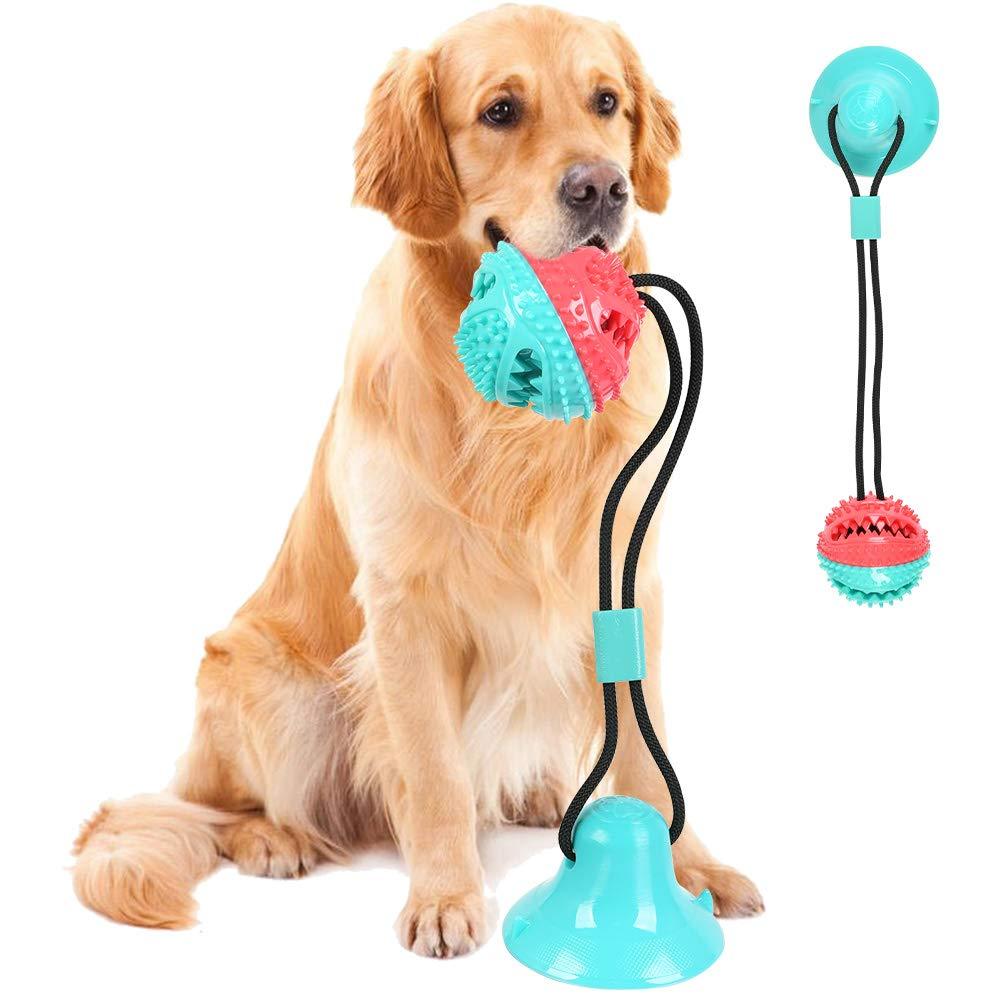 BUYGOO Dog Molar Bite Toy with Suction Cup Interaction Dog Rope Toy Pet Chew Toy Dog Bite Tug Toy Puppy Training Rope for Tugging, Pulling, Chewing, Playing - PawsPlanet Australia