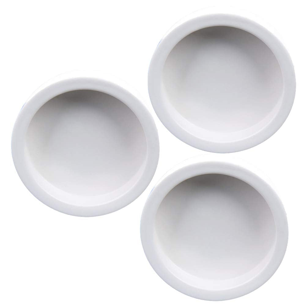 Balacoo 3pcs Reptile Food Water Bowls Worm Dishes Escape-Proof Feeding Dishes Skid Ceramic Food Bowls for Small Animal Bowls (White Small Round) 5x2cm - PawsPlanet Australia