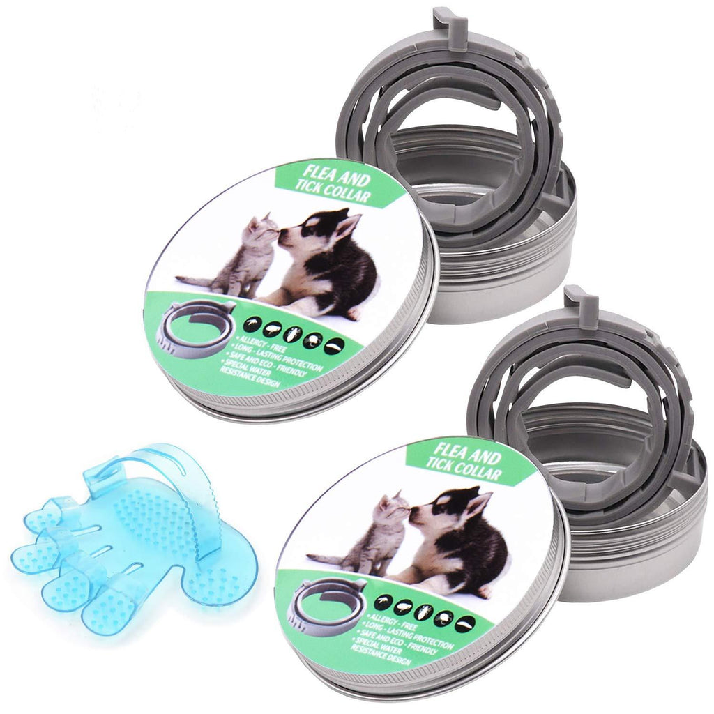 Tintec Flea & Tick Collars, Adjustable Waterproof Dog Cat Anti-Parasite Collar Anti Mosquito Collar for Any Pets 8 Months Effective Protection – 2 Pack - PawsPlanet Australia
