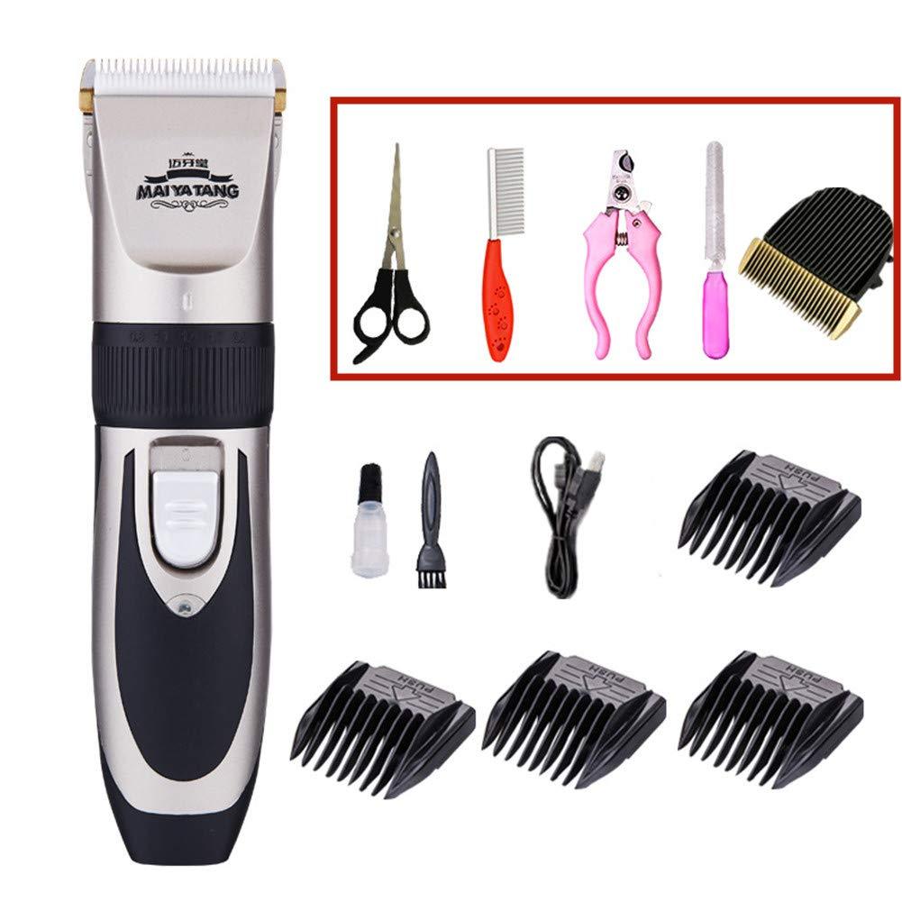 amropi Dog Clippers Cat Shaver, Cordless Dog Trimmer Hair Grooming, Rechargeable Pet Clipper Kit, 8 Items + Type3 - PawsPlanet Australia