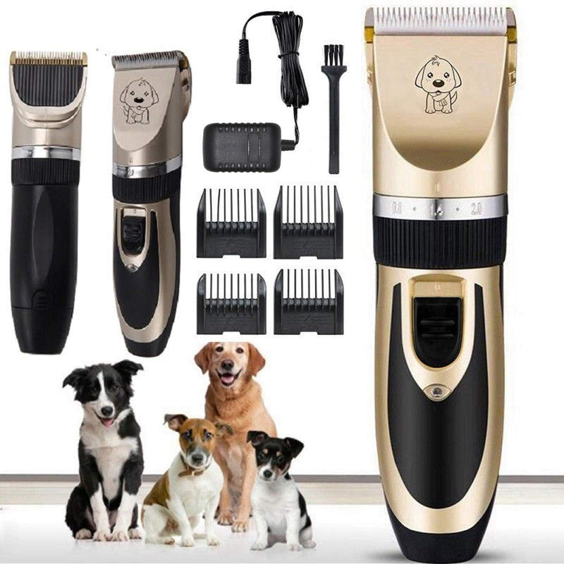 bxtbest-seller Dog Clippers, 5 Speed Cordless Electric Pet Grooming Clippers pet shaver clippers, Low Noise (Gold) UK plug - PawsPlanet Australia