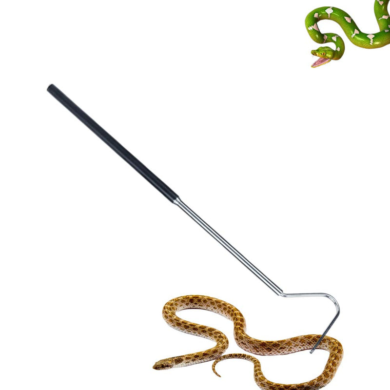 YOUTHINK 1M Stainless Steel Extensible Telescopic Snake Hook Reptile Catcher Retractable Capture Hook Tool (black) as picture shown - PawsPlanet Australia
