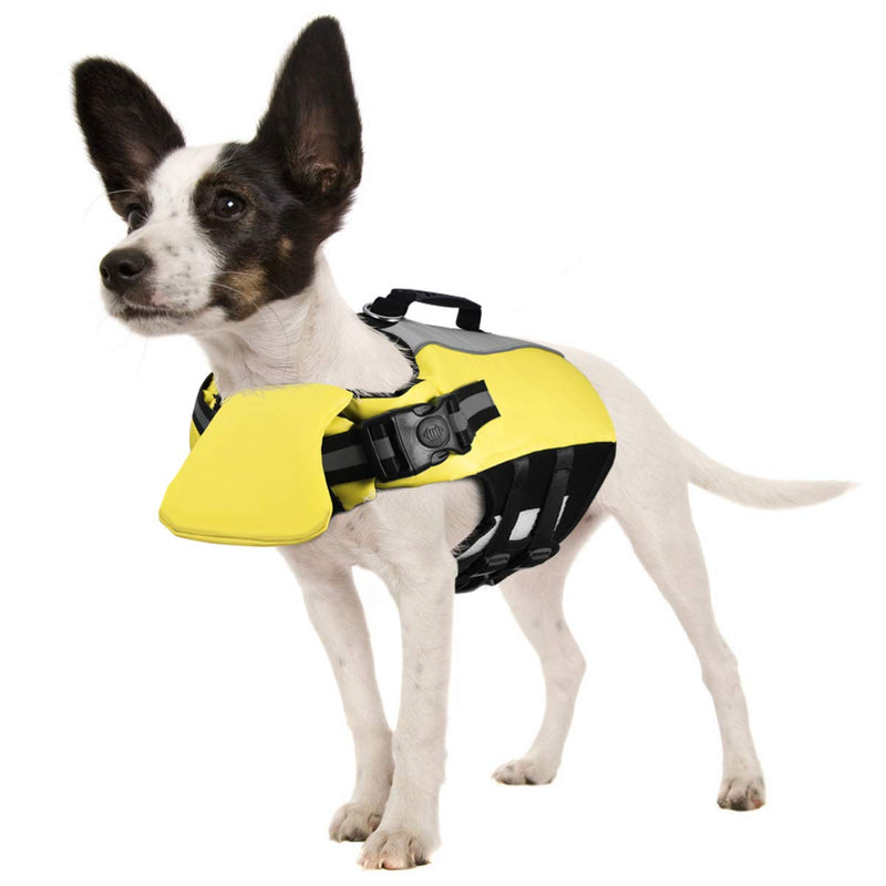 POPETPOP Dog Life Jacket for Swimming - Pet Float Coat Reflective Dog Vest Saver Swimsuit Preserver Vest with Padding for Small, Middle, Large Dogs S - PawsPlanet Australia