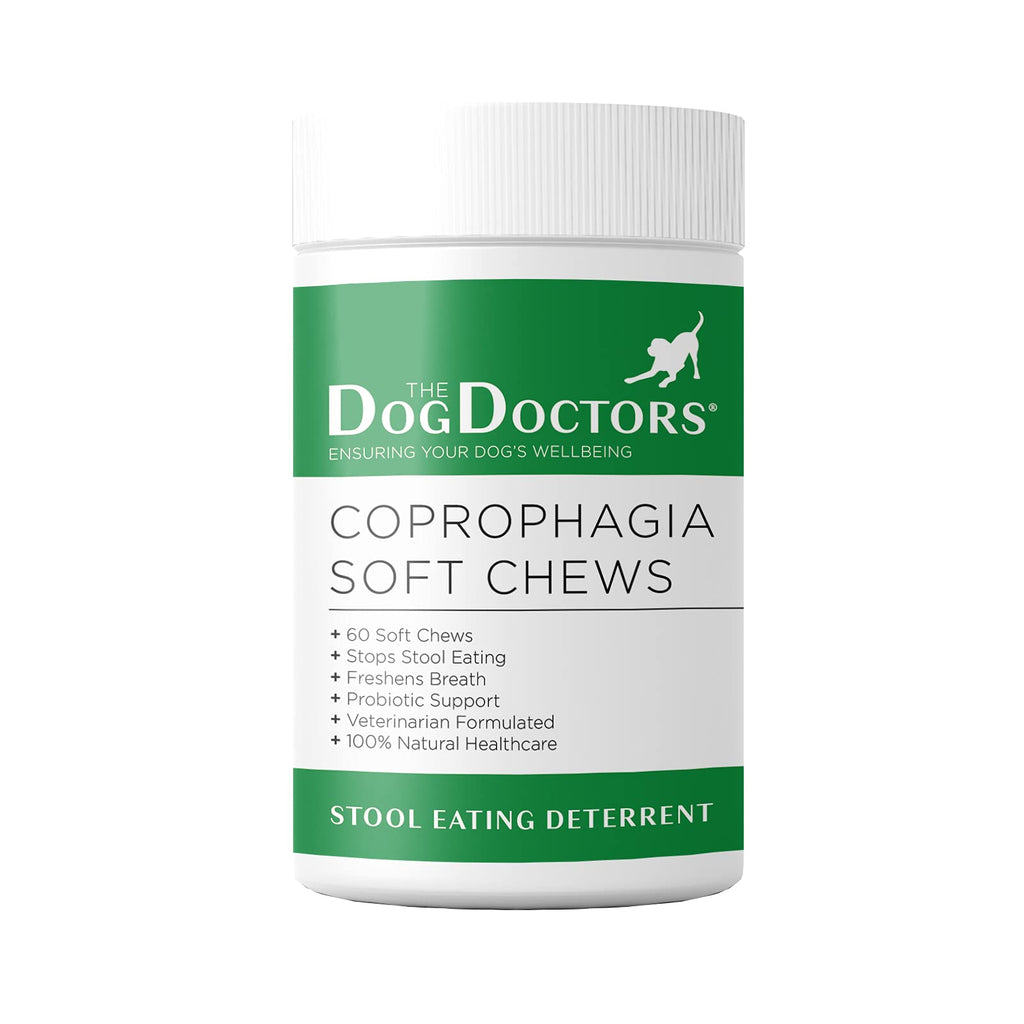 The Dog Doctors Coprophagia Soft Chews - Perfect Daily Treat Which Helps Breaks Your Dog Stool Eating Habit! (60 Chews) 60 Count (Pack of 1) - PawsPlanet Australia