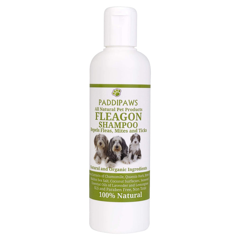 100% Natural Flea Shampoo - Antibacterial - Anti Fungal Shampoo - Natural Control and Prevention from Fleas and other Parasites - Safe Chemical Free Natural Flea Away Shampoo - 250ml - PawsPlanet Australia