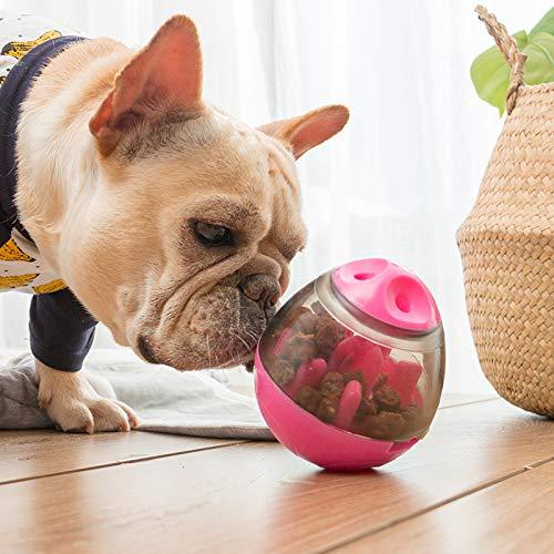 Hifrenchies Dog IQ Treat and Mental Stimulation Ball,Pet Interactive Food Egg,Interactive Puzzle Treat Ball for Frenchie, Dog and Cat Slowing Feeding Ball (Red) Red - PawsPlanet Australia