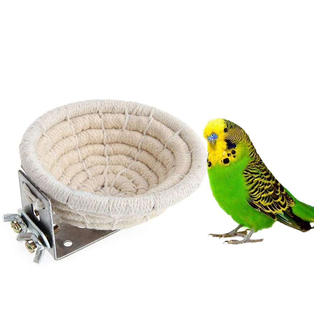 ZYYRSS Handmade Cotton Rope Bird Breeding Nest Bed Toy for Bird Parrot Macaw African Grey Budgie Cage Toy Cage Accessories Cage Perch Stand Hatching Nesting Box - PawsPlanet Australia