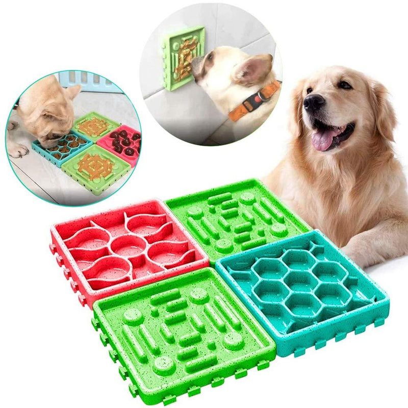 Elezenioc Slow Feeder Dog Bowl Toy Mat,puppy Treat Dispenser Puzzle Slow Feeder Dog Toy,interactive Feeder Slow Bowl,dog Training Games Feeder with Non-slip for Puppy Pet - PawsPlanet Australia